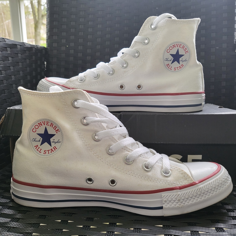 Converse Creme/ Optical White High-Top Sneakers